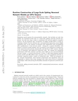 Runtime Construction of Large-Scale Spiking Neuronal Network Models on
  GPU Devices