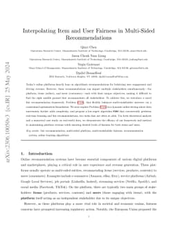 Interpolating Item and User Fairness in Multi-Sided Recommendations