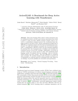 ActiveGLAE: A Benchmark for Deep Active Learning with Transformers