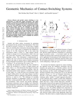 Geometric Mechanics of Contact-Switching Systems