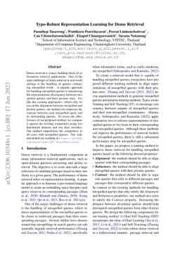 Typo-Robust Representation Learning for Dense Retrieval