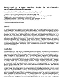 Development of a Deep Learning System for Intra-Operative Identification
  of Cancer Metastases