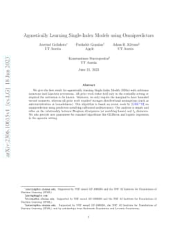 Agnostically Learning Single-Index Models using Omnipredictors