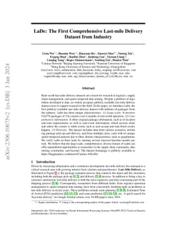 LaDe: The First Comprehensive Last-mile Delivery Dataset from Industry