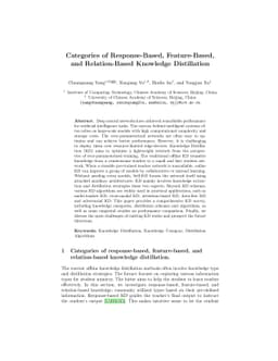Categories of Response-Based, Feature-Based, and Relation-Based
  Knowledge Distillation