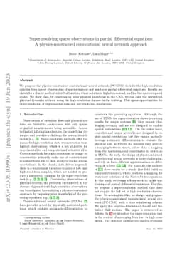 Super-resolving sparse observations in partial differential equations: A
  physics-constrained convolutional neural network approach