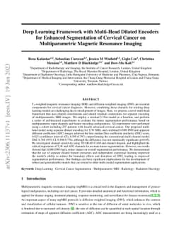 Deep Learning Framework with Multi-Head Dilated Encoders for Enhanced
  Segmentation of Cervical Cancer on Multiparametric Magnetic Resonance Imaging
