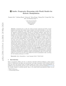 Surfer: Progressive Reasoning with World Models for Robotic Manipulation