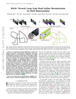 RoMe: Towards Large Scale Road Surface Reconstruction via Mesh
  Representation
