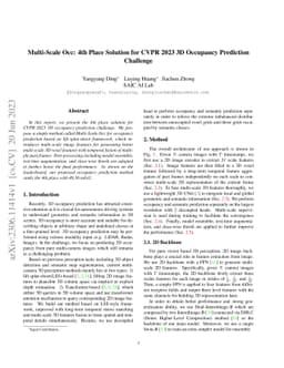 Multi-Scale Occ: 4th Place Solution for CVPR 2023 3D Occupancy
  Prediction Challenge