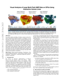 Visual Analysis of Large Multi-Field AMR Data on GPUs Using Interactive
  Volume Lines