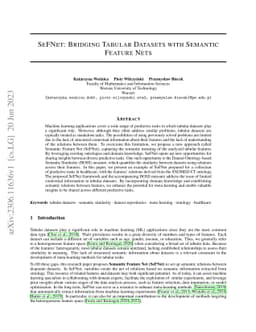 SeFNet: Bridging Tabular Datasets with Semantic Feature Nets
