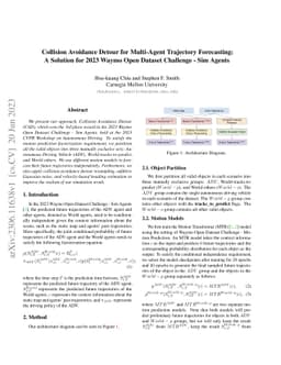 Collision Avoidance Detour for Multi-Agent Trajectory Forecasting