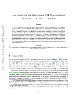 Low-complexity Multidimensional DCT Approximations