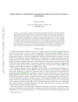 Time-Varying Transition Matrices with Multi-task Gaussian Processes
