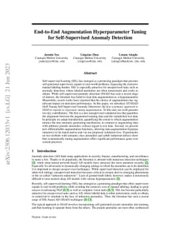 End-to-End Augmentation Hyperparameter Tuning for Self-Supervised Anomaly Detection