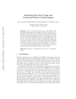 Analyzing Font Style Usage and Contextual Factors in Real Images
