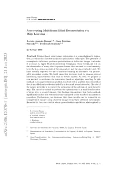 Accelerating Multiframe Blind Deconvolution via Deep Learning