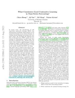 What Constitutes Good Contrastive Learning in Time-Series Forecasting?