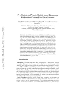 PrivSketch: A Private Sketch-based Frequency Estimation Protocol for
  Data Streams