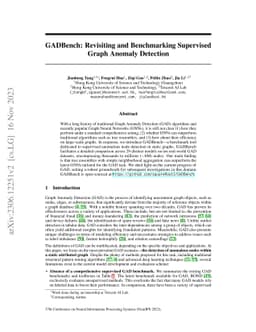 GADBench: Revisiting and Benchmarking Supervised Graph Anomaly Detection
