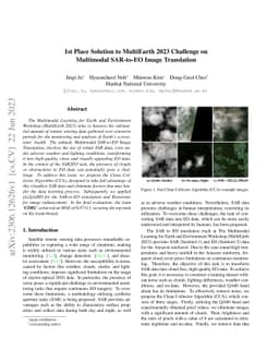 1st Place Solution to MultiEarth 2023 Challenge on Multimodal SAR-to-EO
  Image Translation