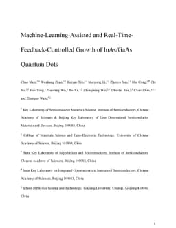 Machine-Learning-Assisted and Real-Time-Feedback-Controlled Growth of
  InAs/GaAs Quantum Dots