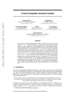 Context-lumpable stochastic bandits
