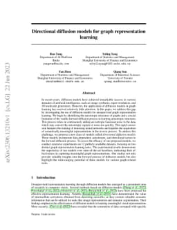 Directional diffusion models for graph representation learning