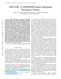 GICI-LIB: A GNSS/INS/Camera Integrated Navigation Library