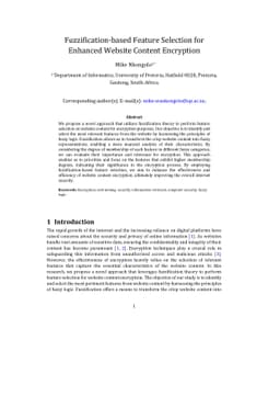 Fuzzification-based Feature Selection for Enhanced Website Content
  Encryption