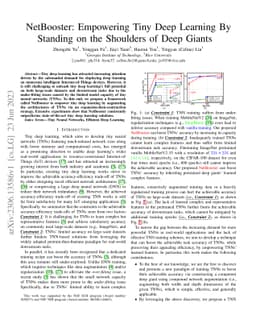 NetBooster: Empowering Tiny Deep Learning By Standing on the Shoulders
  of Deep Giants