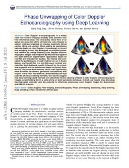 Phase Unwrapping of Color Doppler Echocardiography using Deep Learning