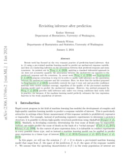 Revisiting inference after prediction