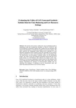 Evaluating the Utility of GAN Generated Synthetic Tabular Data for Class
  Balancing and Low Resource Settings