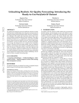 Unleashing Realistic Air Quality Forecasting: Introducing the
  Ready-to-Use PurpleAirSF Dataset