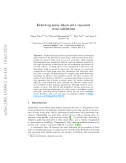 Cross-Validation Is All You Need: A Statistical Approach To Label Noise
  Estimation