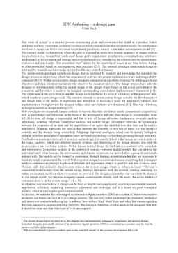 IDN Authoring -- a design case