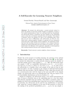 A Self-Encoder for Learning Nearest Neighbors