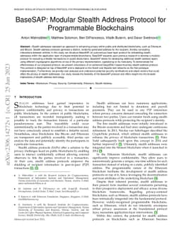 BaseSAP: Modular Stealth Address Protocol for Programmable Blockchains