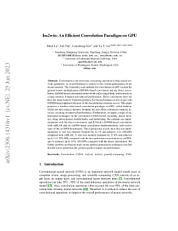 Im2win: An Efficient Convolution Paradigm on GPU