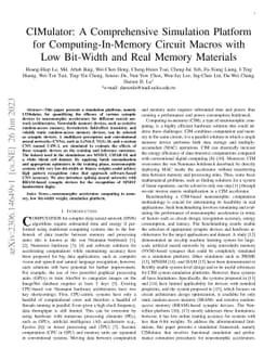 CIMulator: A Comprehensive Simulation Platform for Computing-In-Memory
  Circuit Macros with Low Bit-Width and Real Memory Materials