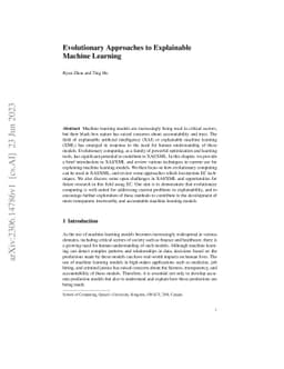Evolutionary approaches to explainable machine learning