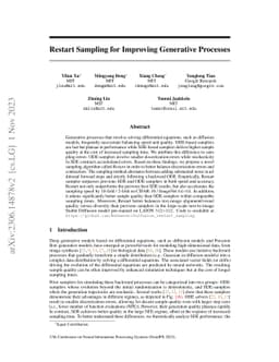 Restart Sampling for Improving Generative Processes