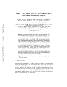 Detect Depression from Social Networks with Sentiment Knowledge Sharing