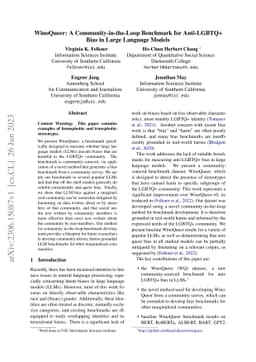 WinoQueer: A Community-in-the-Loop Benchmark for Anti-LGBTQ+ Bias in
  Large Language Models