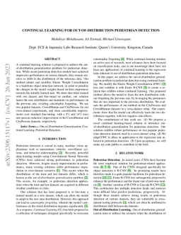 Continual Learning for Out-of-Distribution Pedestrian Detection
