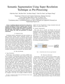 Semantic Segmentation Using Super Resolution Technique as Pre-Processing