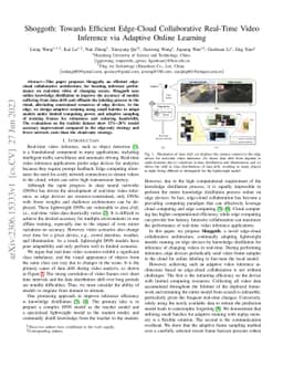 Shoggoth: Towards Efficient Edge-Cloud Collaborative Real-Time Video
  Inference via Adaptive Online Learning