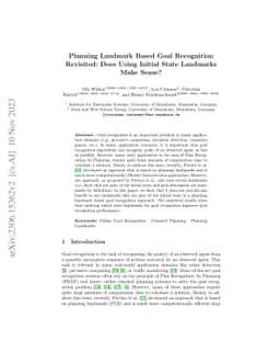 Planning Landmark Based Goal Recognition Revisited: Does Using Initial
  State Landmarks Make Sense?
